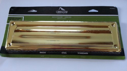 Steel Mail Slot In Brass Finish-gibraltar Mailboxes-ms00br03