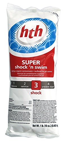 HTH Super Shock-N-Swim Calcium Hypo Swimming Pool Chlorine Shock 6 x 1 lb Bags