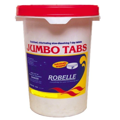 Robelle 3&quot Inch 1450 Sanitizer Jumbo Chlorine Tablets For Swimming Pool- 50 Lbs