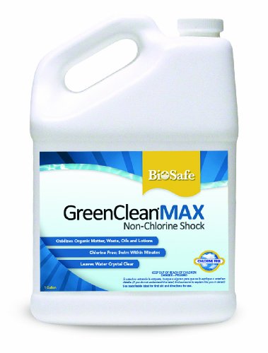 GreenCleanMAX Non-Chlorine Shock - Cleaning Liquid for Swimming Pools - EPA Registered - Return to Water in 15 Minutes - Treat Impurities and Irritants