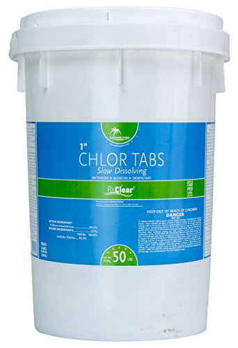 Rx Clear 1 Inch Stabilized Chlorine Tablets 50 Lbs