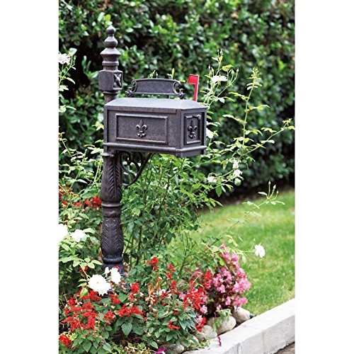 Pedestal Mounted Mailbox With Rain Overhang