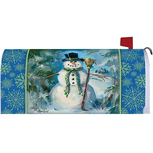 Top Hat Snowman Mailbox Makover Cover - Vinyl With Magnetic Strips