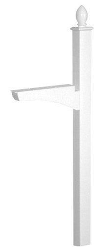 Architectural Mailboxes Coronado In-ground Decorative Mailbox Post White