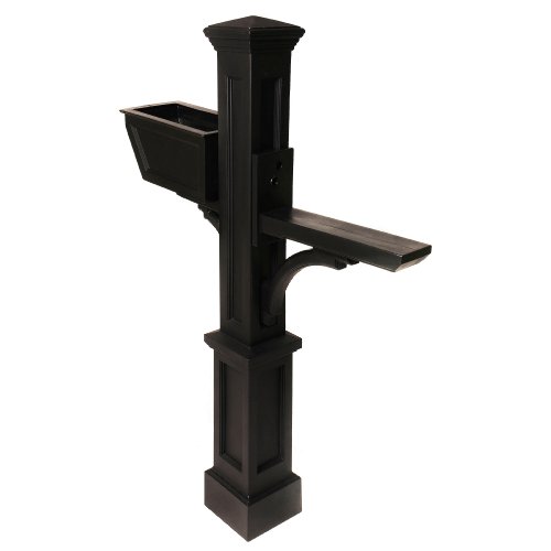 Mayne 5830-BK Westbrook Plus Mailbox Post Black