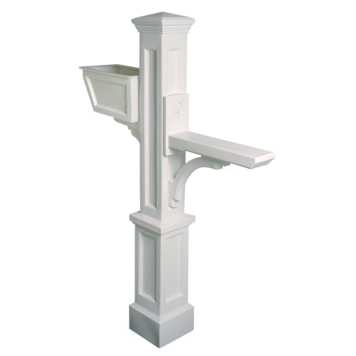 Mayne 5830-wh Westbrook Plus Mailbox Post White