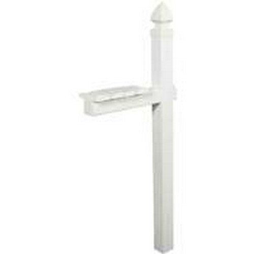 Solar Group Pp500w00 Plastic Mailbox Mounting Post With Cross Arm White