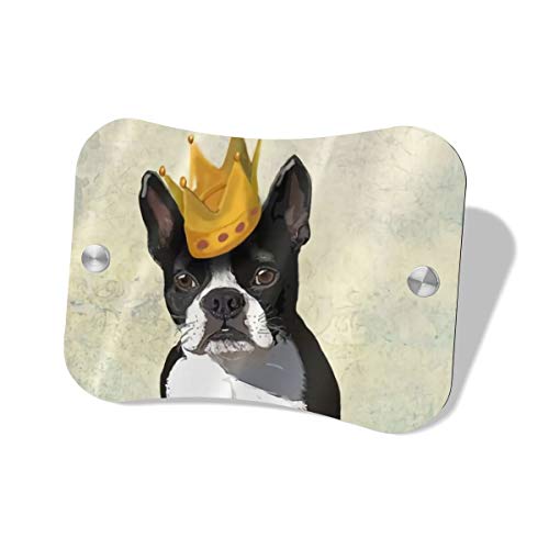 Scarlett Life Hall Black Crown French Bulldog MDF Door Sign Decorates Welcome Sauna Mailbox Sign Office Family Individual Store Bedroom Toilet Boys Girls Men Women