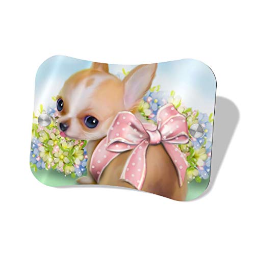 Scarlett Life Hall Lovely Brown Chihuahua Baby Gift MDF Door Sign Decorates Welcome Sauna Mailbox Sign Office Family Individual Store Bedroom Toilet Boys Girls Men Women