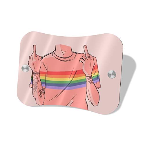 Scarlett Life Hall Rainbow Love Pride Fuck Boy MDF Door Sign Decorates Welcome Sauna Mailbox Sign Office Family Individual Store Bedroom Toilet Boys Girls Men Women