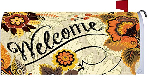 &quot Fall Floral Welcomequot - Magnetic Mailbox Makeover Cover - Fall Theme