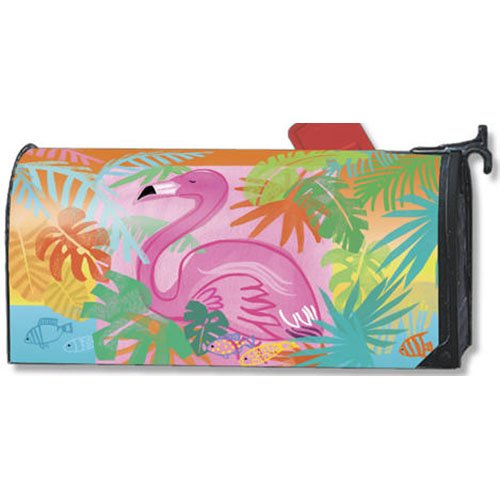 MailWraps Fancy Flamingo Mailbox Cover 02055