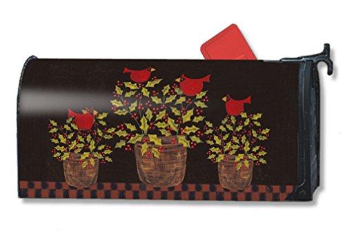 Mailwraps Holly Birds Mailbox Cover 01007
