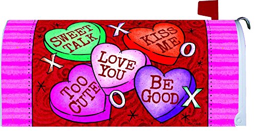 Valentines Day Magnetic Mailbox Cover Wrap Conversation Hearts