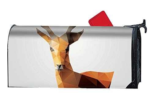 BABBY Mailbox Covers Geometric Polygon Antelope Triangle Pattern Front Door Decor - Vinyl Magnetic Cover