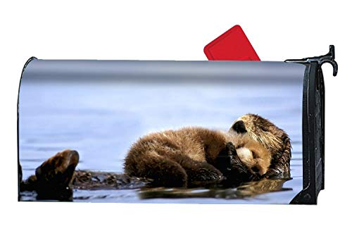 yyoungsell Mailbox Covers Sea Otter Front Door Decor - Vinyl Magnetic Cover