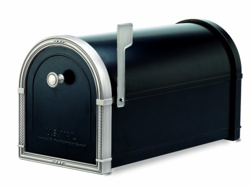 Architectural Mailboxes Coronado Mailbox Black with Antique Nickel