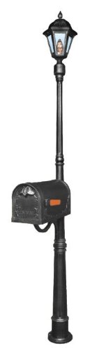 Ashland Mailbox Post Light Combination Kit Black