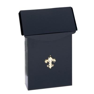 Classic Black Gibraltar Bw110000 Small Vertical Style Wall Mount Mailbox Features A Decorative Emblem On The Front