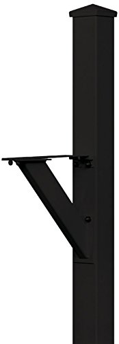 Salsbury Industries 4825blk In-ground Mounted Post Modern Decorative Mailbox Black