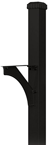 Salsbury Industries 4835blk Designer In-ground Mounted Decorative Mailbox Post Black