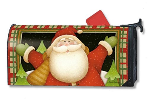 Mailwraps Plaid Santa Mailbox Cover 07187