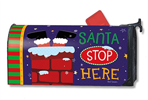 Mailwraps Santa Stop Here Mailbox Cover 01243