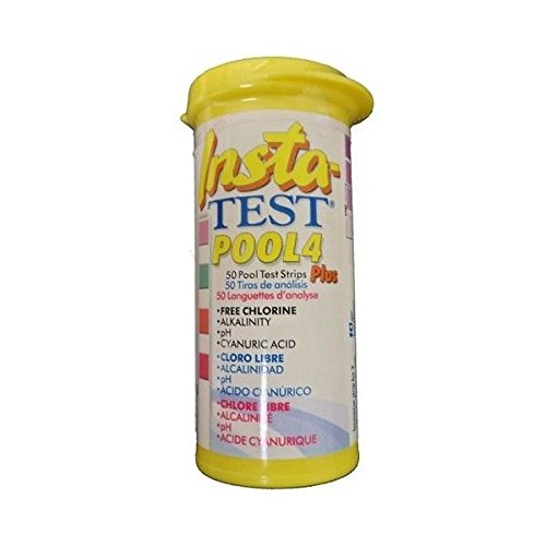Insta-test Pool4 Plus Pool Spa Test Strips Free Chlorine Alkalinity Cyanuric Acid stabilizer And Phndash 3032