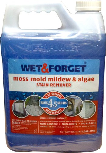 Wetamp Forget Moss Mold Mildew Algae Stain Remover 075 Gal Concentrate makes 45 Gallons