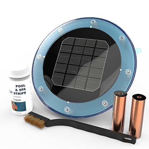 Algaecide No-more Solar Power Ionizer: Control Algae Using 80% Less Chlorine In Your Swimming Pool | Kill Algae