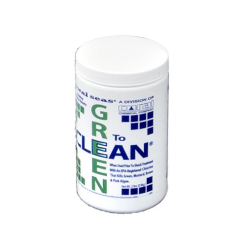 Coral Seas GREEN2CLEAN Green to Clean Algaecide 2lb for Pool