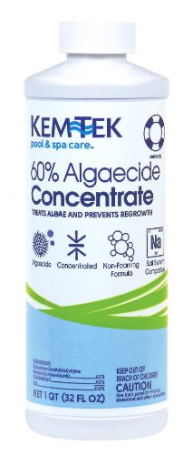 Kem-tek Ktk-50-0006 Pool And Spa 60-percent Concentrated Algaecide 1 Quart