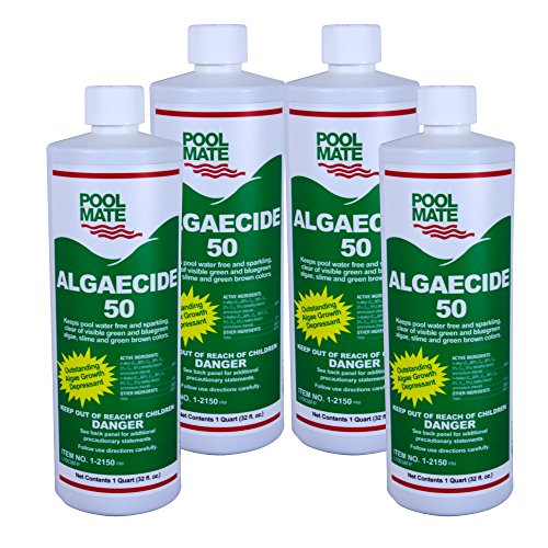 Pool Mate 1-2150-04 Algaecide 50 Swimming Pool Algaecide, 1-quart, 4-pack