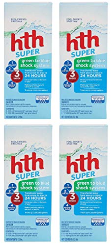 HTH Pool Shock Super Green to Blue Shock System Kit 52009 Fоur Расk