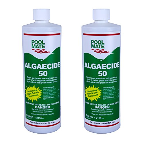 Pool Mate 1-2150-02 Algaecide 50 Swimming Pool Algaecide 1-quart 2-pack