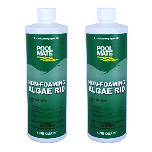 Pool Mate 1-2160-02 Non-foaming Algae Rid Swimming Pool Algaecide 1-quart 2-pack
