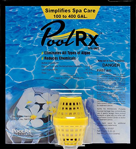 Poolrx 101057 Yellow Spa Unit Swimming-pool-algaecides 100-400 Gallon