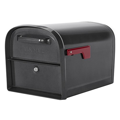 Architectural Mailboxes Oasis Locking Mailbox 112-in x 114-in Metal Pewter Lockable Post Mount Mailbox