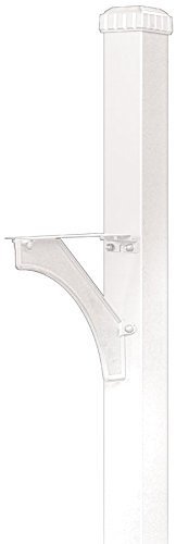 Salsbury Industries 4835WHT Designer In-Ground Mounted Decorative Mailbox Post White by Salsbury Industries