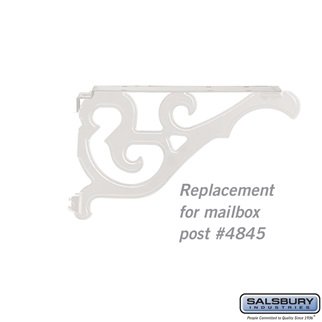 SalsburyIndustries 4847WHT Replacement Arm Kit For Decorative Mailbox Post - Victorian White