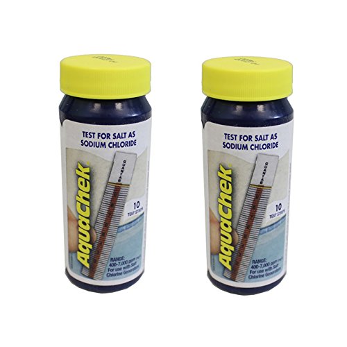 AquaChek White Swimming Pool and Spa 10 Count Sodium Chloride Test Kit 2 Pack