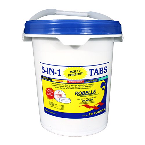 Robelle 1420m 5-in-1 Multi-purpose 3&quot Chlorine Tabs 20 Lb