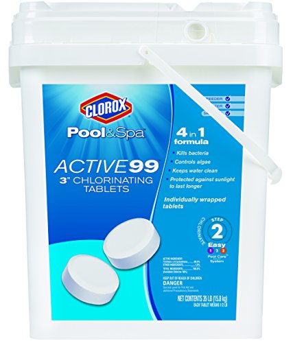 Clorox Pool&ampspa 22035clxw Active 99 3-inch Chlorinating Tablets 35-pound