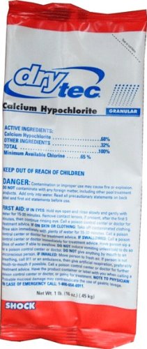 Dry-tec 68 Calcium Hypochlorite Powdered Chlorine Shock For Swimming Pool 48x1 Lb Bags