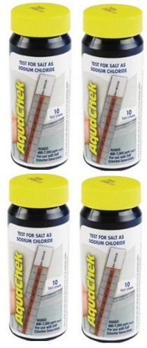 4 Aquachek White Swimming Pool Spa Salt Test Kit Strips 10 Pack Aquacheck