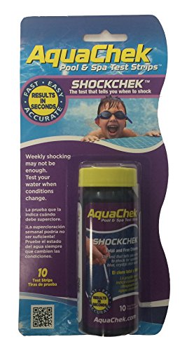 AquaChek 512254 ShockChek Swimming Pool Spa Testing Kit Shock Test - 10 Strips