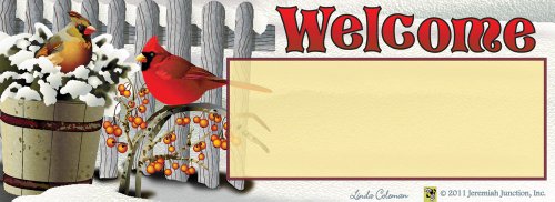 Winter Cardinals Art-snaps!® Magnetic Mailbox Art