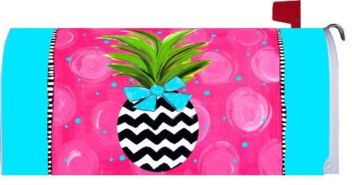  CHEVRON PINEAPPLE  - Mailbox Makeover Vinyl Magnetic Cover