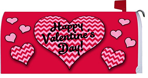  Chevron Valentine  - Happy Valentines Day - Mailbox Makeover Vinyl Magnetic Cover