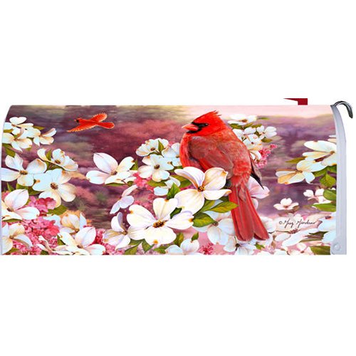  Crowned Cardinals  - Decorative Mailbox Makeover - Rural Size Mailbox Magnetic Cover
